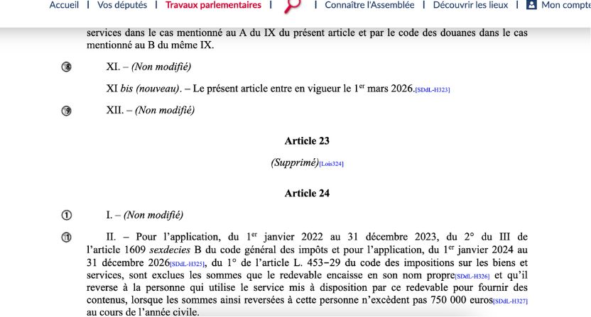Fin de l'article 23 PLF 2026